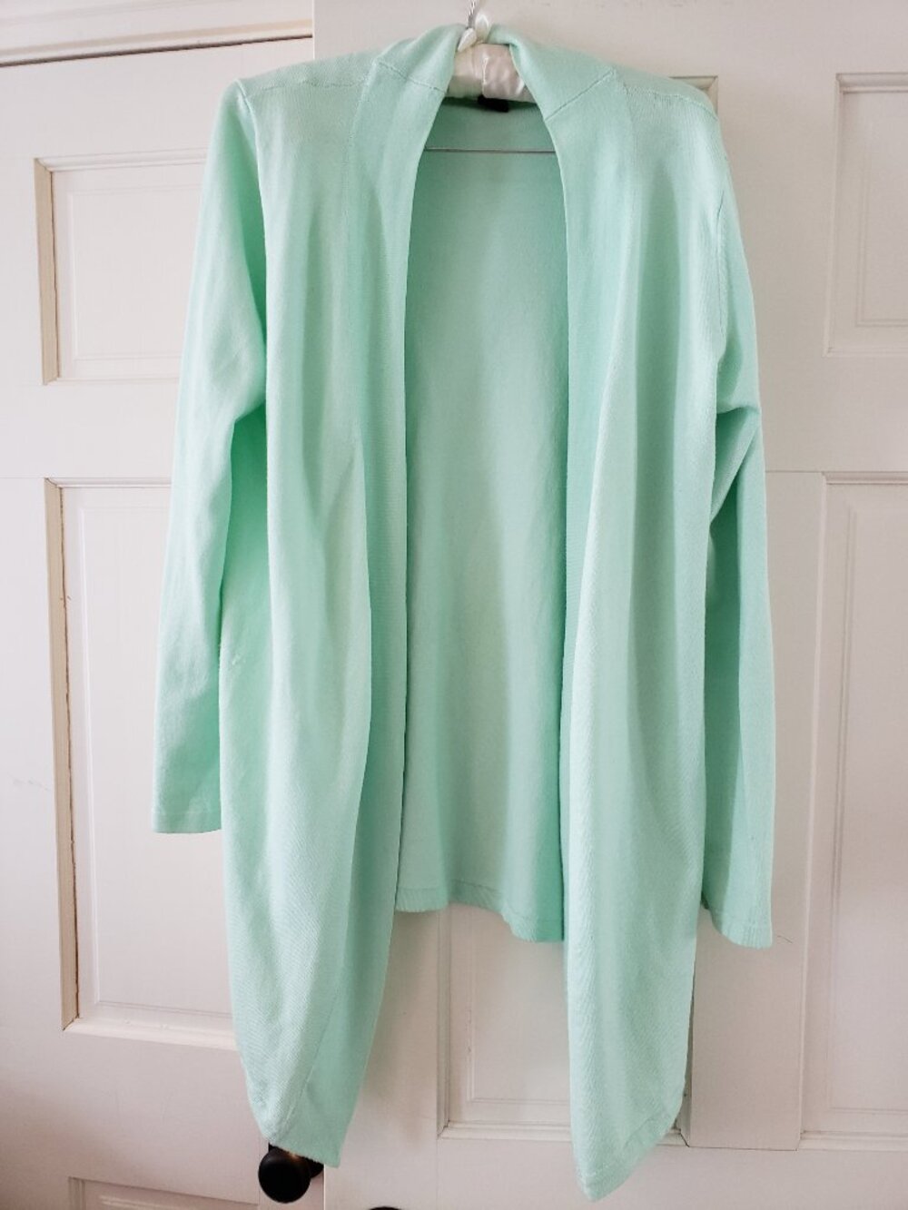 Mint green waterfall sweater
